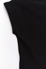 Logo Cubic Crop Top Black