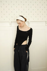  Side line track pants (navy)