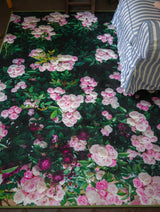 Blush rose garden, landscape rug 150x200