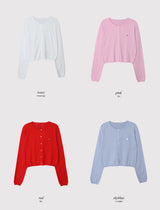 #OB ペンダントビスコースニットラウンドカーディガン (8color)