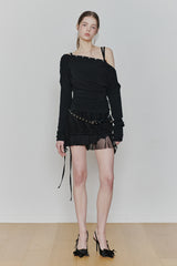 JENNIE BUTTONED TOP (SS ver.) black