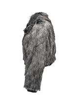 FUR SHORT JACKET CHARCOAL