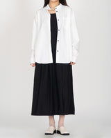 A Drop High neck Shirt - White