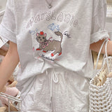 Maslani ボックス半袖Tシャツ