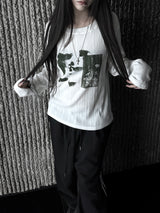 ペールフェイディドプリティングTシャツ (3color)