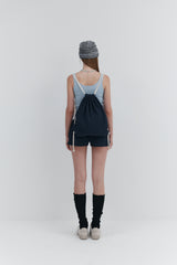 【MADE】 Waffle String Gym Sack_Navy