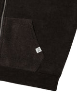 フリース フーディー ジップアップ(BROWN)