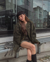 Referred Wool Round Cardigan