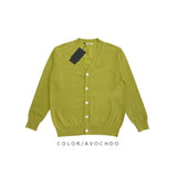[UNISEX] Vネックオーバーフィットロングスリーブニットカーディガン