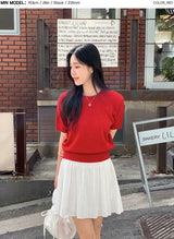 Round Basic Short Sleeve Knit (8color)