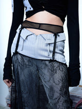 Emoha Elegant and sexy lace outer skirt