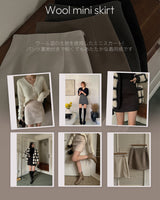 【MADE】Tuck Accent Wool Blend Mini Skort