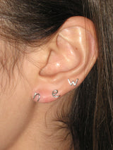 [Silver ver.] Initial doodle piercing - W/8mm
