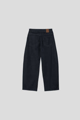 Adult balloon wide denim pants