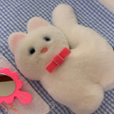 Kitty Fork Doll Keyring (cream white)