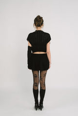 Ribbon cape cardigan