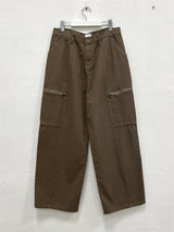 ZIPPER WIDE TROUSER PANTS (3C)