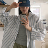 シルカンビンテージストライプリネンシャツ