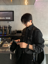  Deface Double Flap Pocket Denim Shirt