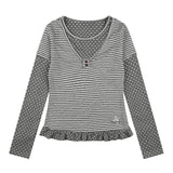 Pippa Dot Stripe Layered Tee