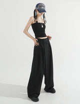 Two-button Wrap Pants