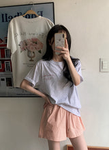 アンティークガーデングラフィック半袖Tシャツ(2color)