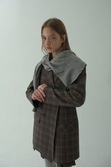 GLAM CHECK SKIRT_BEIGE