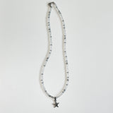 khaki point star necklace