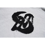 WASHED DENIM APPLIQUE SHORT HOODIE_TWO TONE GRAY/BLACK