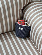 NAVY CHECK POUCH (POP-UP POUCH)