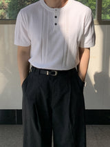 ローレルヘンリーネックニットショートスリーブ