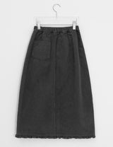 Philp Peach Fuzz Frill Long Skirt