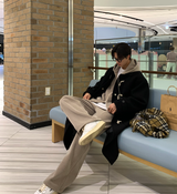  Liu Wool Overfit Duffel Coat