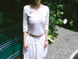 VINTAGE ROSE 3/4 T-SHIRT IVORY