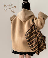 Ringhen Wang Boxy Hooded Tteokbokki Mustang Coat Jacket