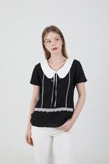 collar point blouse