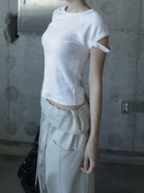 セル カットアウト 半袖Tシャツ