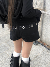 フェロスタッドアイレットベルトショートパンツ