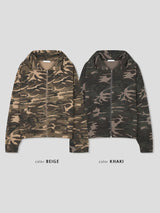 Camo Single Zip Hoodie