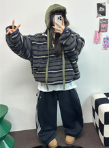 フリース❤トラックライン3ラインロングパンツ ❤🖤🤍💙🩶5COLOR