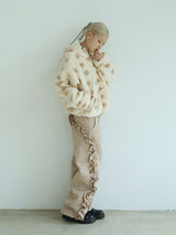 FLOWER RUFFLE PANTS(BEIGE)