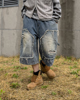 リックデストロイドバミューダデニムパンツ