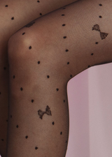 ribbon dot tights 15D