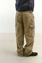 Overlap Pocket Camo Pants (Washed Beige)