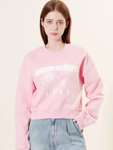 Women's Leith Embossed クロップドスウェットシャツピンク (FCF1TS204W)
