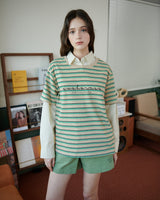 ストライプロゴTシャツ [BEIGE]