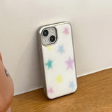 Pastel star epoxy silver bumper case