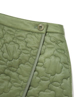 Women’s Clover Heart Quilted Wrap Mini Skirt Olive