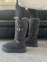 Moufee Fur-Lined Belted Long Ugg Boots