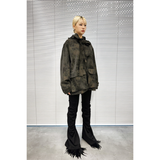 CLOUDY LEATHER HOOD JACKET